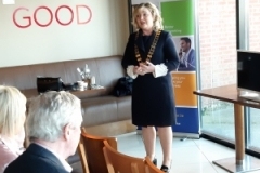 Margaret Considine speaking to  our chamber members