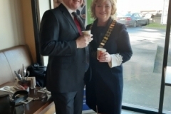 South Dublin Chamber President, Margaret Considine alongside Ciaran Farrell of Permanent TSB