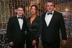 South Dublin County Business Awards, Citywest Hotel, 18 October 2019.  Thomas Carroll, Ciara Byrne and Ronan Stapleton from AWS.
